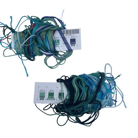 Lot of Yarn & Embroidery Floss Bernat‎ Blue, Pink, Green. Nylon, Wool, Acrylic. - Picture 7 of 8